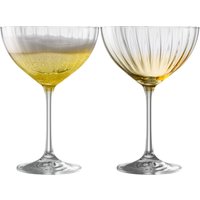 Galway Crystal Erne Cocktail/Champagne Saucer Set of 2 in Amber