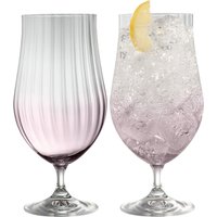 Galway Crystal Erne Craft Beer/Cocktail Set of 2 Amethyst