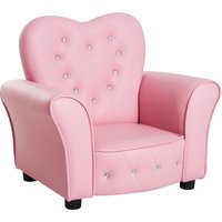 HOMCOM Kids Toddler Chair Sofa Children Armchair Seating Relax Playroom Seater Girl Princess Pink   Aosom UK