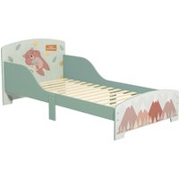 ZONEKIZ Toddler Bed Frame, Kids Bedroom Furniture for Ages 3-6 Years, Green