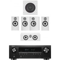 Denon AVRS670H 5.2 Ch 8K AV Receiver with Bowers and Wilkins 607 S3 5.1 Surround Sound Speaker Package White