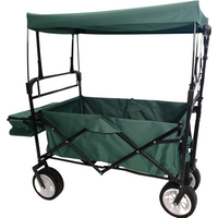 Folding Festival Camping Storage Trolley with Canopy & Waterproof Cover 100Kg capacity