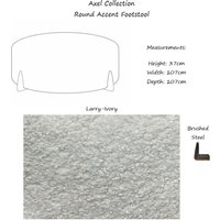 Axel Round Accent Footstool - Choice Of Fabrics & Legs