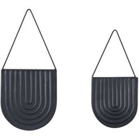 Lulu Wall Planters (Set of 2) Black