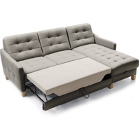 Malmo Leather Corner Chaise Sofa Bed With Storage