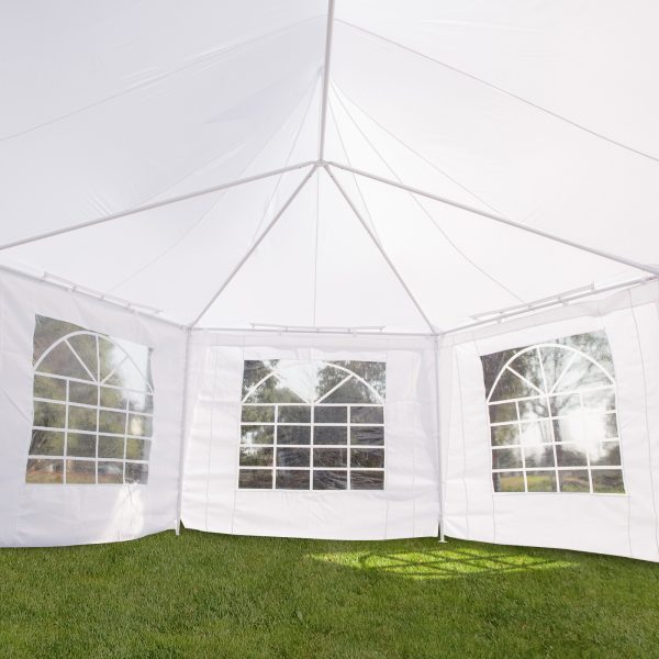 Outsunny 6.8m x 5m Octagonal Party Tent / Wedding Marquee-White   Aosom UK - Image 8