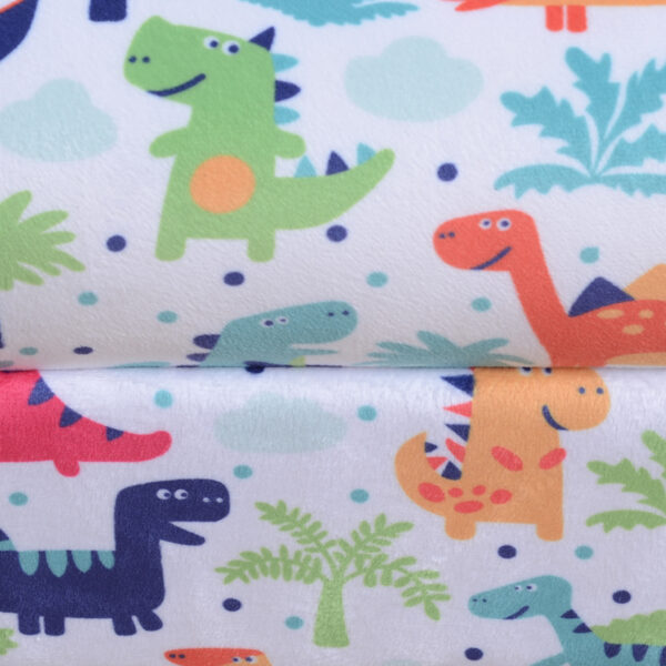 HOMCOM Children Armchair Kids Sofa Tub Chair Seat Cartoon Dinosaur Pattern Bedroom Flannel Wooden Frame Non-slip Playroom Seater   Aosom UK - Image 9