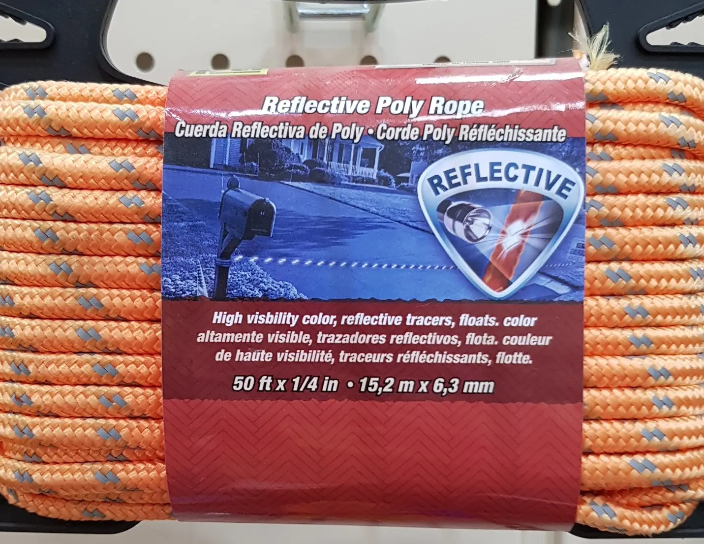 15mtrs 6mm Reflective Poly Rope