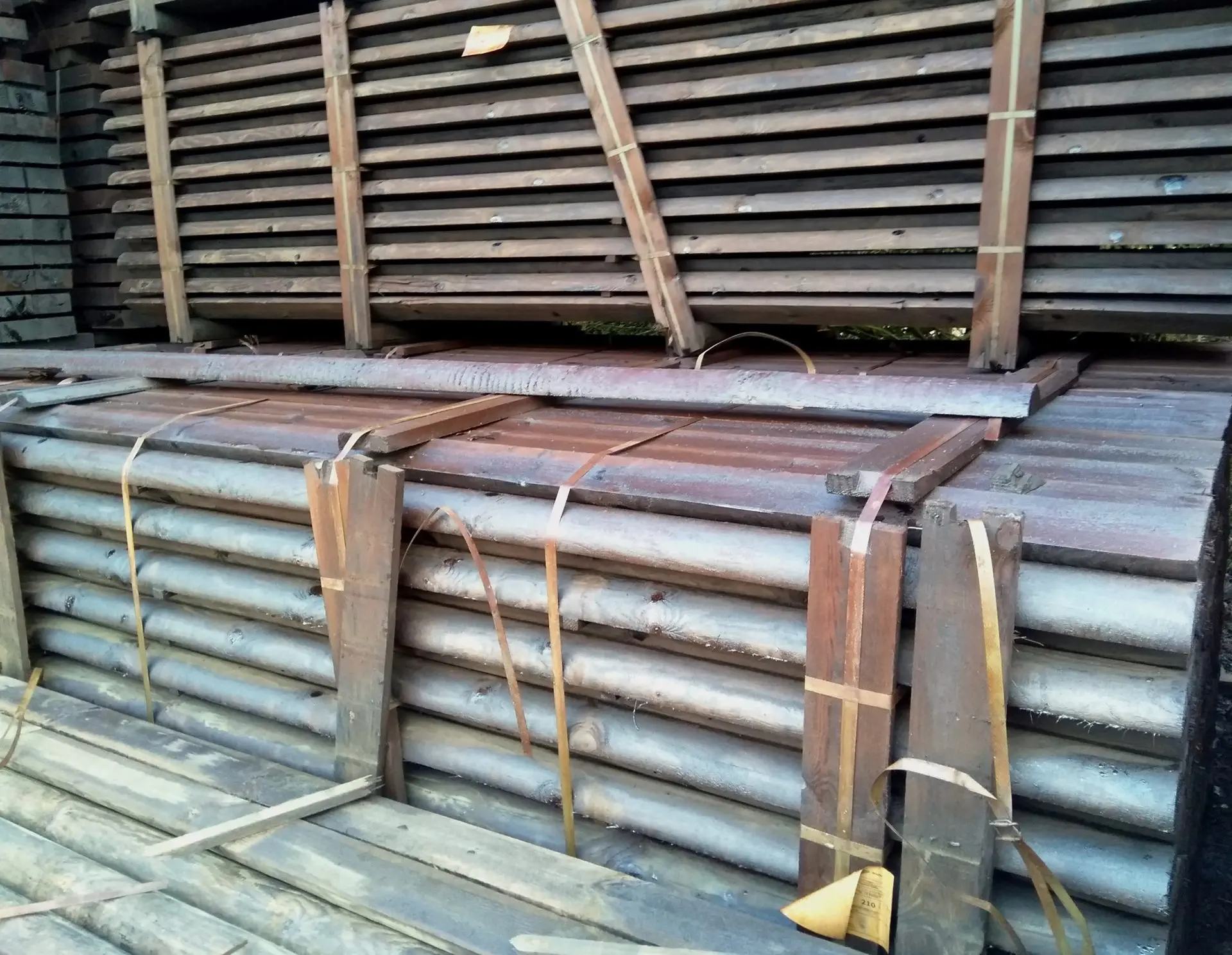3.66m x 100mm Creosoted Half Round Rails