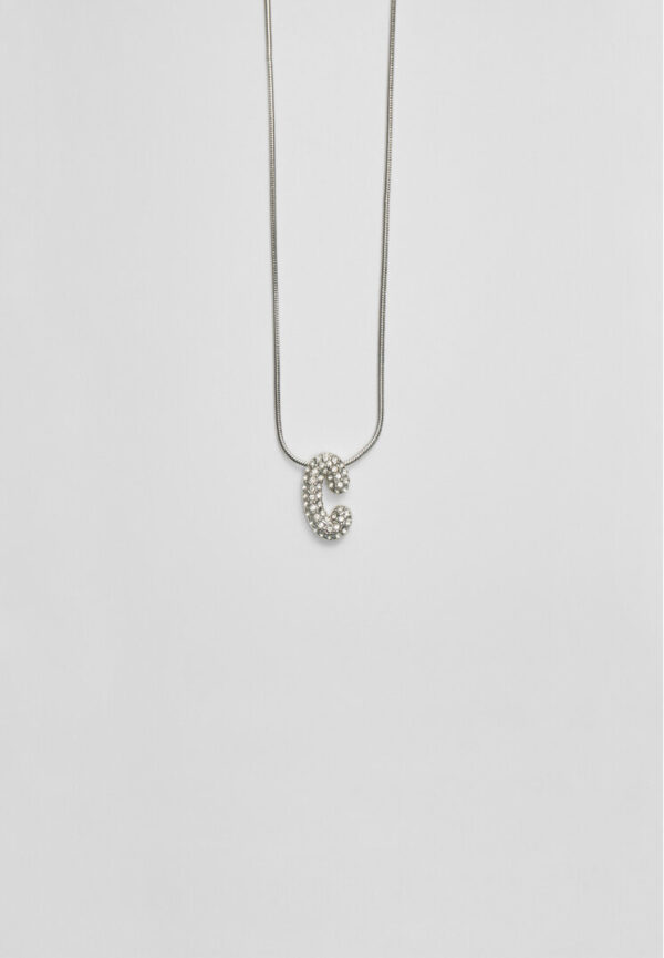 Stradivarius Necklace with rhinestone initial   OS