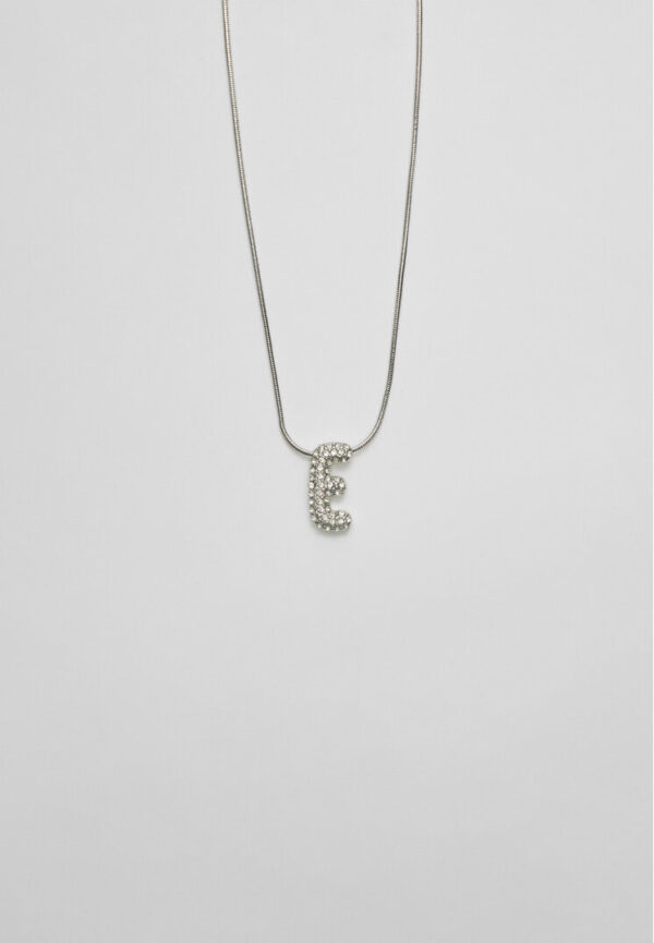 Stradivarius Necklace with rhinestone initial   OS