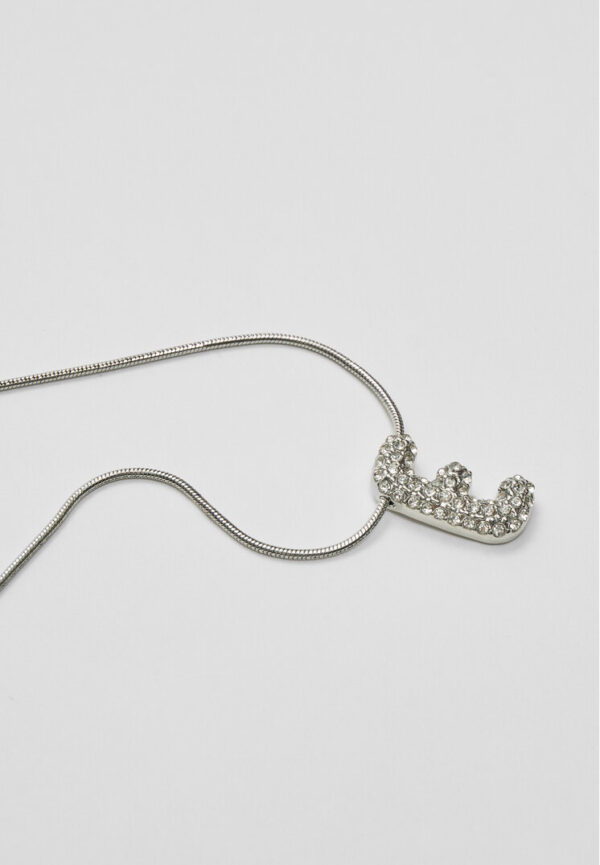 Stradivarius Necklace with rhinestone initial   OS - Image 2