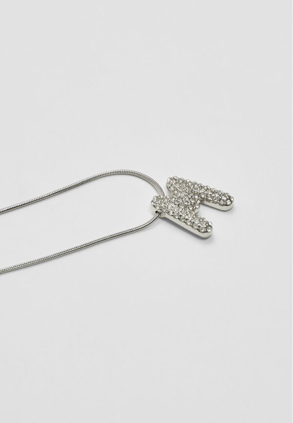 Stradivarius Necklace with rhinestone initial   OS - Image 2