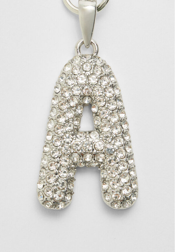 Stradivarius Key ring featuring an initial charm with rhinestones   OS - Image 2