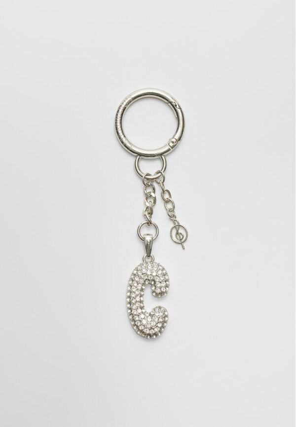 Stradivarius Key ring featuring an initial charm with rhinestones   OS