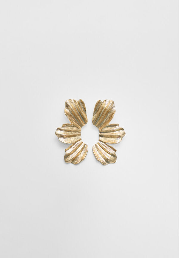 Stradivarius Petal earrings  Gold OS