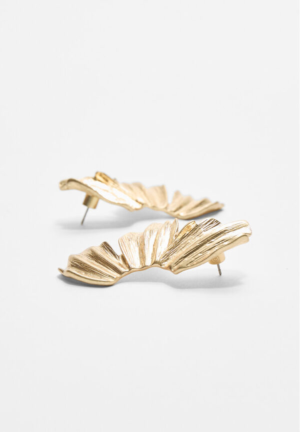Stradivarius Petal earrings  Gold OS - Image 2