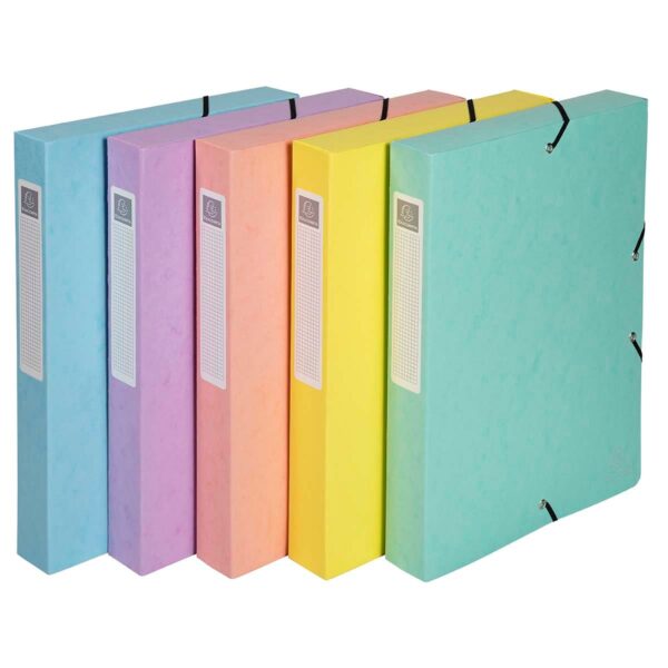 Exacompta Aquarel Box File 60mm A4 Assorted Colours - Pack of 8, none