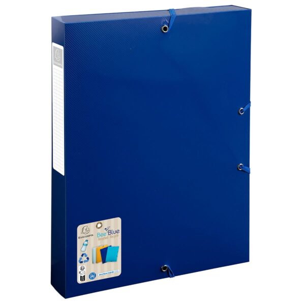 Exacompta Bee Blue PP Box File A4 Pack of 8 Blue, Blue