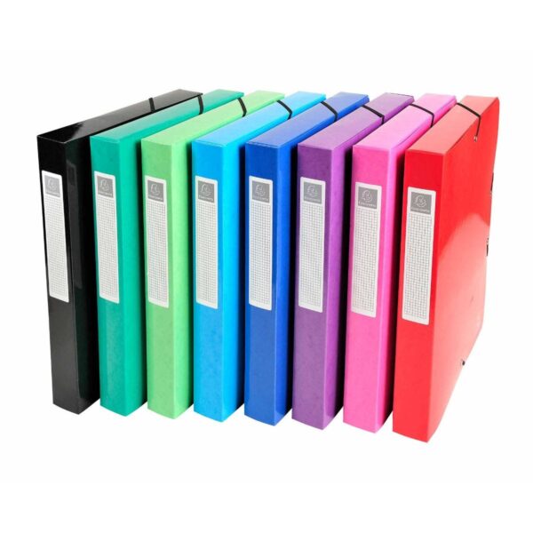 Exacompta Iderama Box File A4 Pack of 8 600gsm Assorted, none