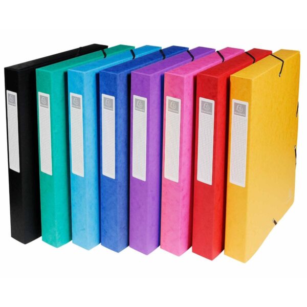 Exacompta Box File A4 40mm Pack of 5 Assorted, none