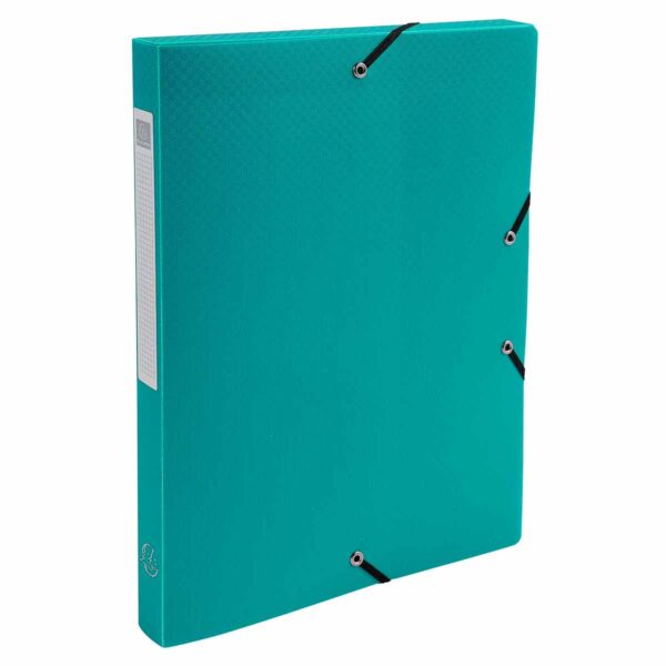 Exacompta Elasticated Polypropylene Box File A4 25mm Pack of 8, Green