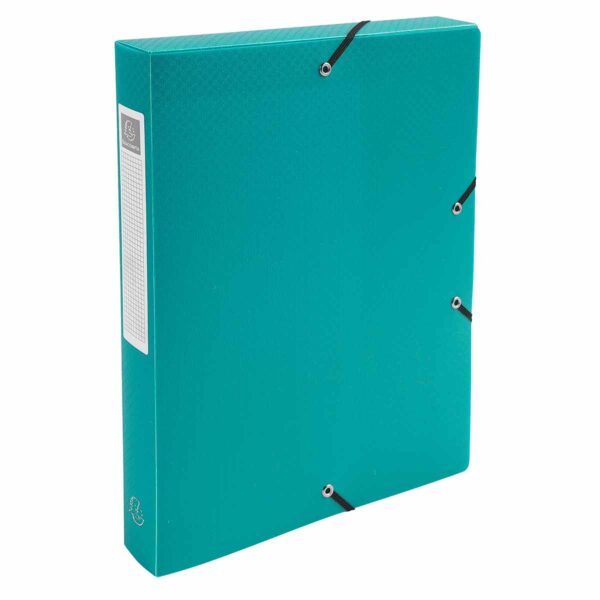 Exacompta Elasticated Polypropylene Box File A4 40mm Pack of 8, Green