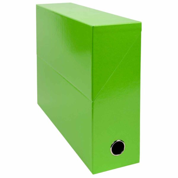 Exacompta Iderama Filing Box 90mm Pack of 5, Lime Green