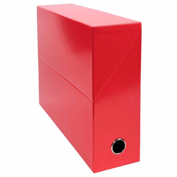 Exacompta Iderama Filing Box 90mm Pack of 5, red