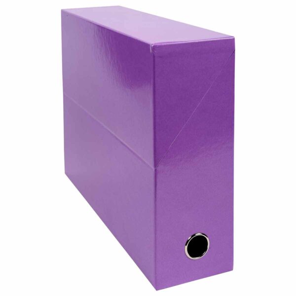 Exacompta Iderama Filing Box 90mm Pack of 5, Purple