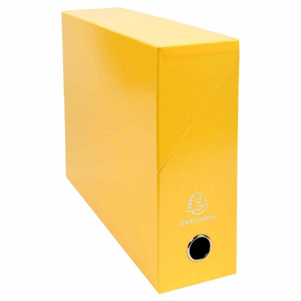 Exacompta Iderama Filing Box 90mm Pack of 5, Yellow