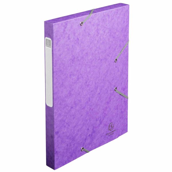 Exacompta Cartobox Box File 25mm 400g A4 Pack of 25, Purple