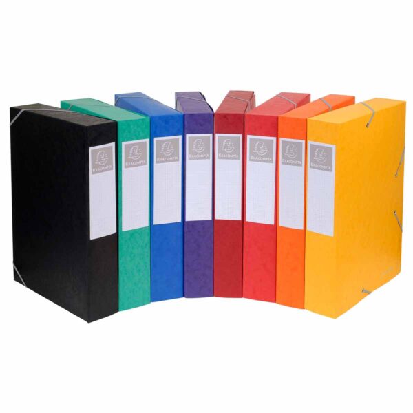 Exacompta Cartobox Box File 50mm 600g A4 Pack of 10 Assorted, none