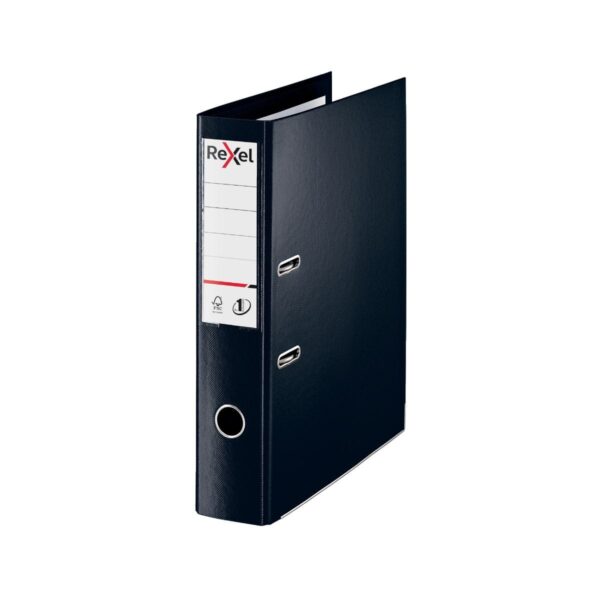 Rexel Choices Lever Arch File Foolscap PP 75mm Pack of 10, Black