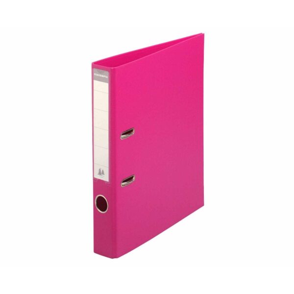 Exacompta PremTouch A4 Lever Arch File 50mm Pack of 10, Raspberry