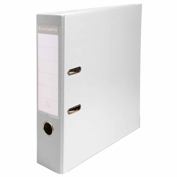 Exacompta Lever Arch File A4 80mm Pack of 20, White