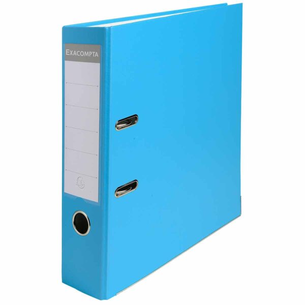 Exacompta Lever Arch File A4 80mm Pack of 20, Light Blue