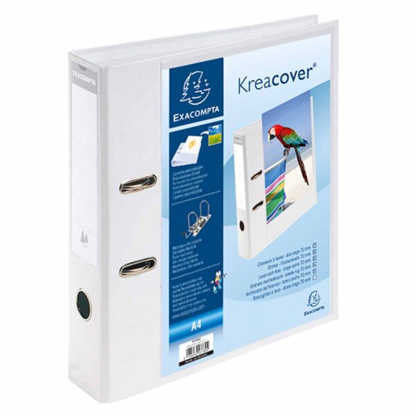 Exacompta Kreacover PremTouch Lever Arch File A4 70mm Pack of 10, White