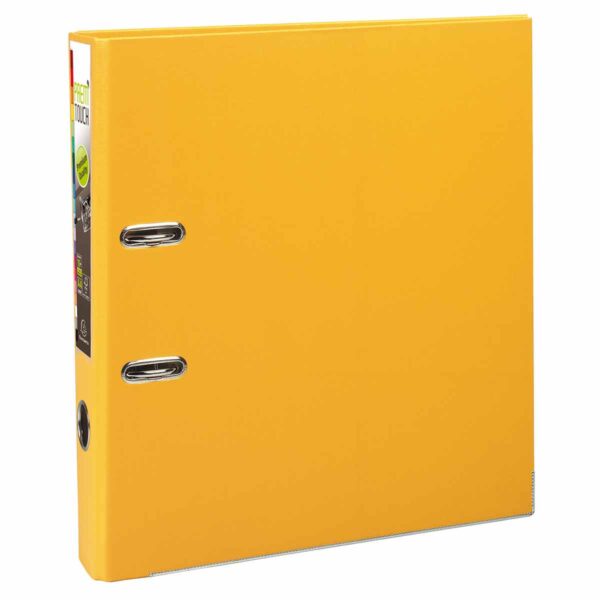 Exacompta PremTouch Lever Arch File A4 Plus PP 50mm Pack of 10, Yellow