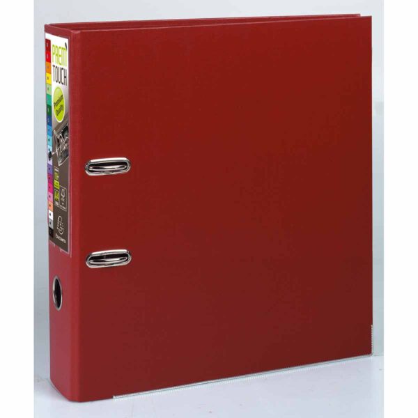 Exacompta PremTouch Lever Arch File A4 Plus PP 80mm Pack of 10, Burgundy