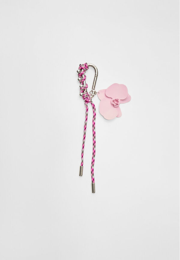 Stradivarius Orchid flower charm keyring  Pink OS