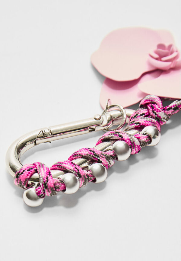 Stradivarius Orchid flower charm keyring  Pink OS - Image 2