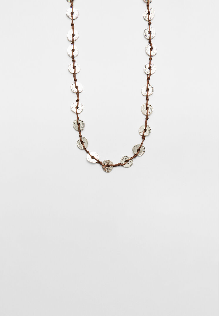 Stradivarius Long multi-way necklace  Grey OS