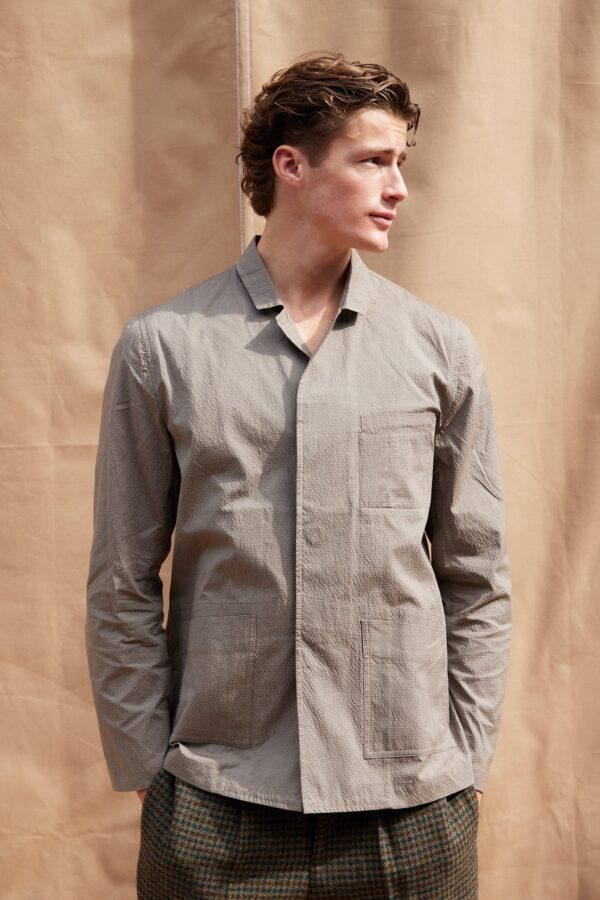 Textured Shirt Jacket | Size: XL