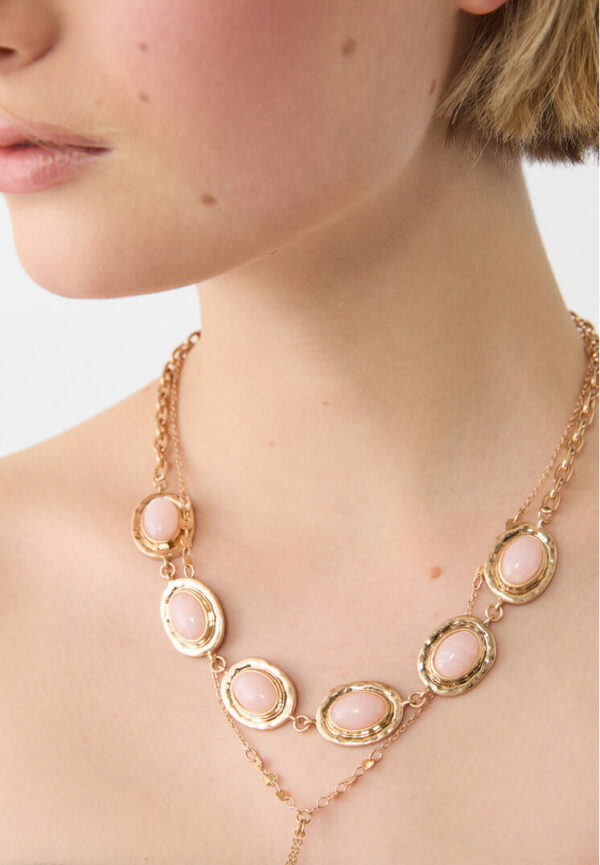 Stradivarius Set of 2 lariat and resin necklaces  Gold OS - Image 3