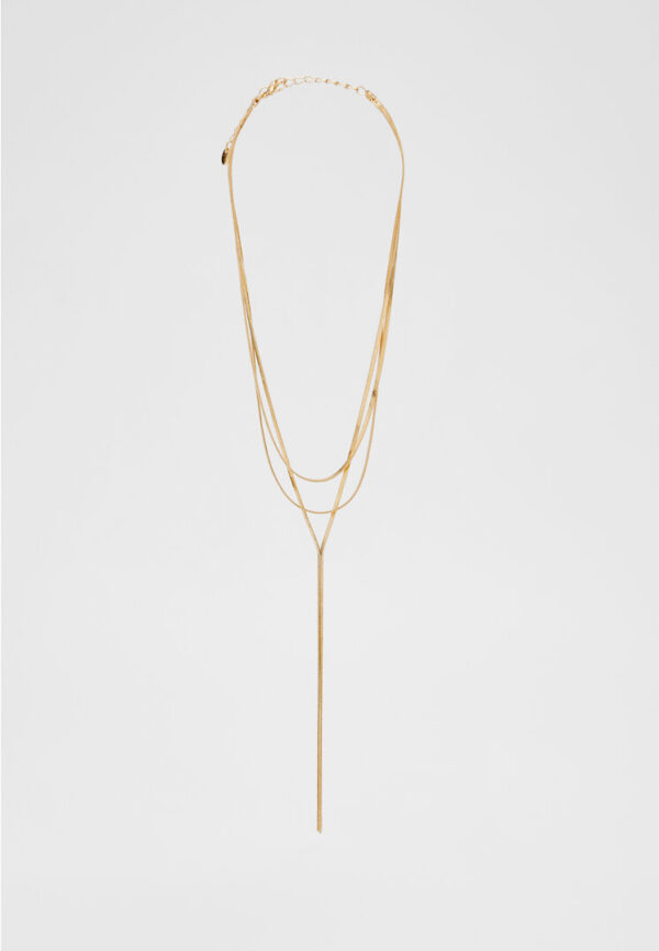 Stradivarius Long multi-chain necklace  Gold OS - Image 2