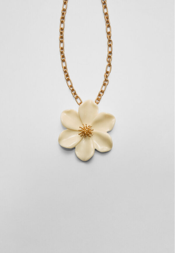 Stradivarius Maxi flower necklace  Gold OS