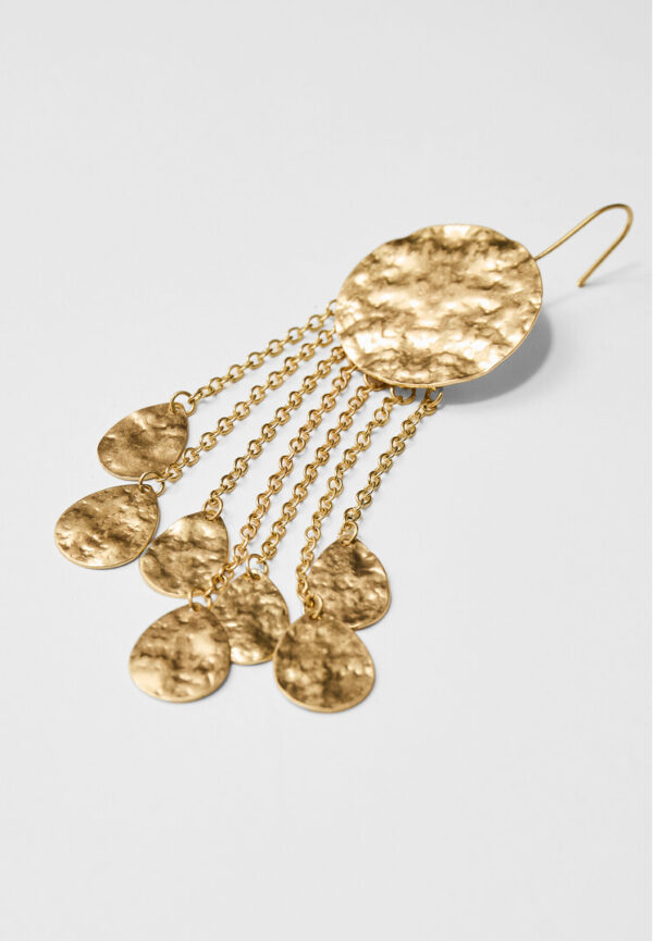 Stradivarius Long chain earrings  Gold OS - Image 2