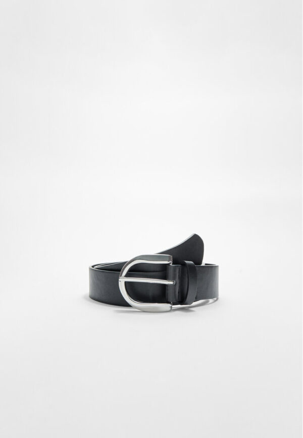 Stradivarius Belt with semi-circle buckle  Black 26