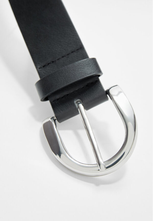 Stradivarius Belt with semi-circle buckle  Black 26 - Image 2